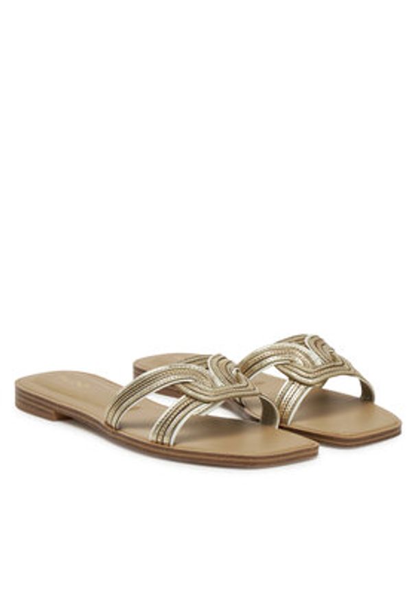 Aldo Klapki Erok 13966814 Złoty. Kolor: złoty. Materiał: skóra