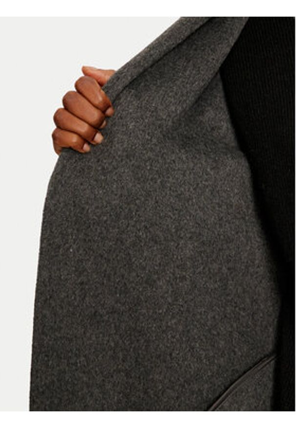 Vero Moda Płaszcz wełniany Ofelia 10315046 Szary Regular Fit. Kolor: szary. Materiał: syntetyk