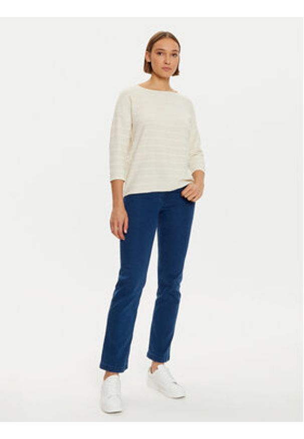 Fransa Sweter Sinne 20614273 Écru Regular Fit. Materiał: syntetyk