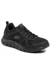 skechers - Buty do chodzenia męskie Skechers Trackscloric. Zapięcie: sznurówki. Kolor: czarny. Materiał: materiał, syntetyk, tkanina. Szerokość cholewki: normalna. Sport: turystyka piesza