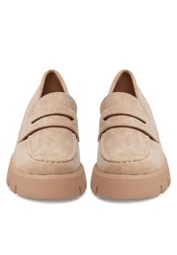 DeeZee Loafersy 8-124-1 Beżowy. Kolor: beżowy. Materiał: materiał