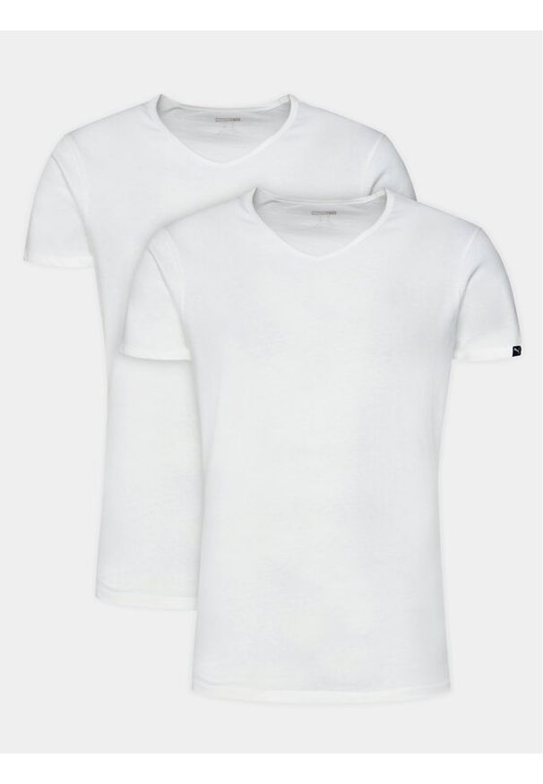 Puma Komplet 2 t-shirtów Basic 935017 Biały Regular Fit. Kolor: biały. Materiał: bawełna