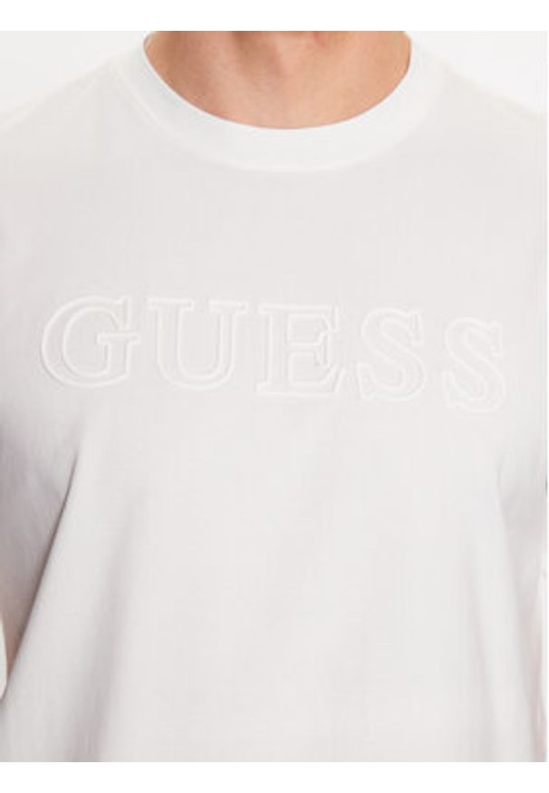 Guess T-Shirt Alphy Z2YI11 J1314 Biały Regular Fit. Kolor: biały. Materiał: bawełna