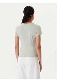 Tommy Jeans T-Shirt Essential DW0DW20913 Zielony Slim Fit. Kolor: zielony. Materiał: bawełna #3