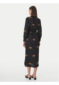 LOLA CASADEMUNT Sukienka koszulowa LS2616091 Czarny Regular Fit. Kolor: czarny. Materiał: syntetyk. Typ sukienki: koszulowe #5