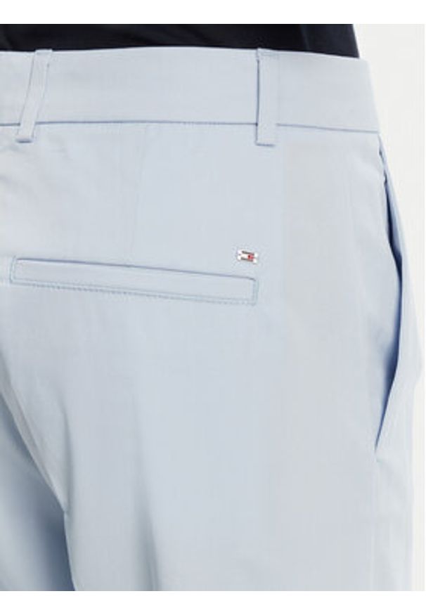 TOMMY HILFIGER - Tommy Hilfiger Chinosy WW0WW40504 Błękitny Straight Fit. Kolor: niebieski. Materiał: lyocell, bawełna