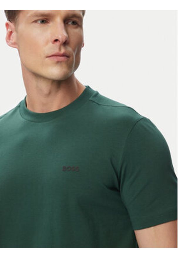 BOSS T-Shirt Tee 50506373 Zielony Regular Fit. Kolor: zielony. Materiał: bawełna