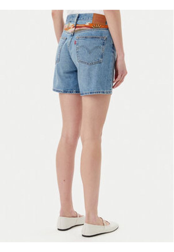 Levi's® Szorty jeansowe 501® 85833-0078 Błękitny Regular Fit. Kolor: niebieski. Materiał: bawełna