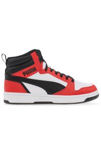 Buty Puma Rebound V6 39232604 - multikolor. Zapięcie: pasek. Kolor: wielokolorowy. Materiał: guma, syntetyk, skóra, materiał. Szerokość cholewki: normalna. Wzór: paski