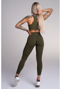 GYM GLAMOUR - Legginsy fitness damskie Gym Glamour push up. Kolor: zielony. Sport: fitness #2