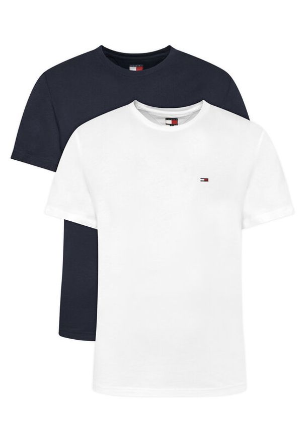 Tommy Jeans Komplet 2 t-shirtów DM0DM21344 Kolorowy Slim Fit. Materiał: bawełna. Wzór: kolorowy