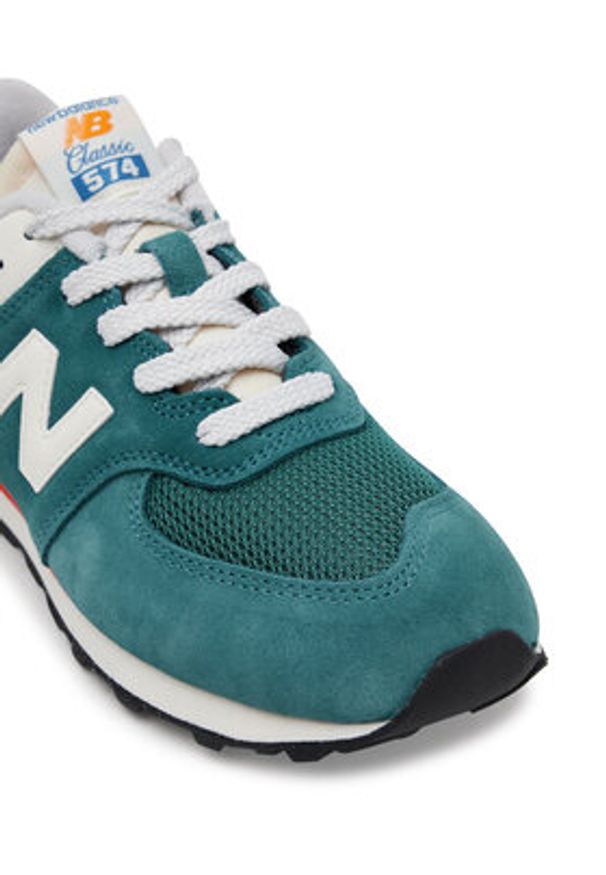 New Balance Sneakersy GC574VPG Zielony. Kolor: zielony. Materiał: zamsz, skóra. Model: New Balance 574