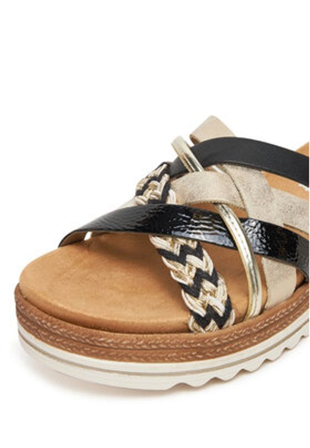 Remonte Klapki D0Q50-02 Złoty. Kolor: złoty. Materiał: syntetyk