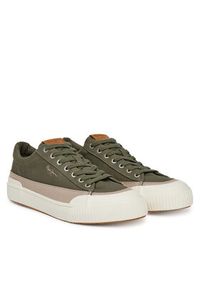 Pepe Jeans Sneakersy Ben Wash M PMS31075 Khaki. Kolor: brązowy. Materiał: materiał