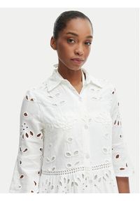 Iconique Sukienka koszulowa IC25-005 Biały Relaxed Fit. Kolor: biały. Materiał: bawełna. Typ sukienki: koszulowe #2