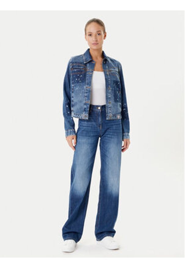 Guess Kurtka jeansowa W5YN69 D5R01 Granatowy Regular Fit. Kolor: niebieski. Materiał: bawełna
