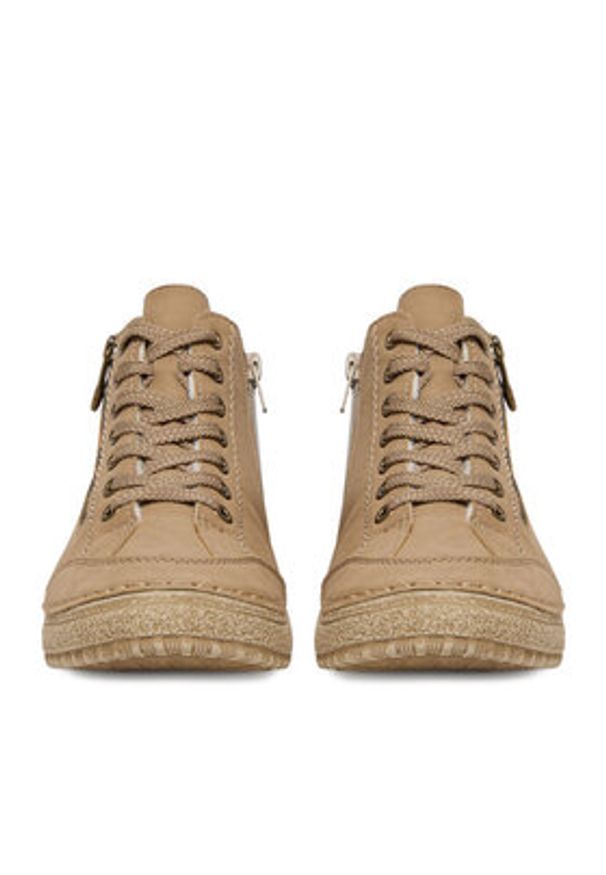Rieker Sneakersy 50903-20 Beżowy. Kolor: beżowy. Materiał: materiał, syntetyk