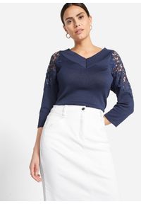 bonprix - Spódnica dżinsowa ze stretchem. Okazja: na spotkanie biznesowe, do pracy. Kolor: biały. Materiał: materiał. Wzór: nadruk. Styl: biznesowy, elegancki, sportowy, klasyczny #3