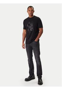 Karl Lagerfeld - KARL LAGERFELD T-Shirt 755053 561221 Czarny Regular Fit. Typ kołnierza: dekolt w karo. Kolor: czarny. Materiał: bawełna #5