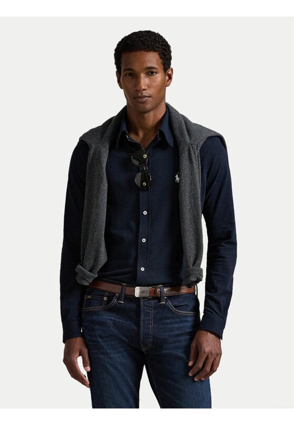 Polo Ralph Lauren Koszula 710654408016 Granatowy Regular Fit. Typ kołnierza: polo. Kolor: niebieski. Materiał: bawełna