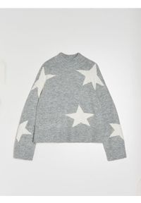 Sinsay - Sweter ze wzorem w gwiazdy - szary. Kolor: szary