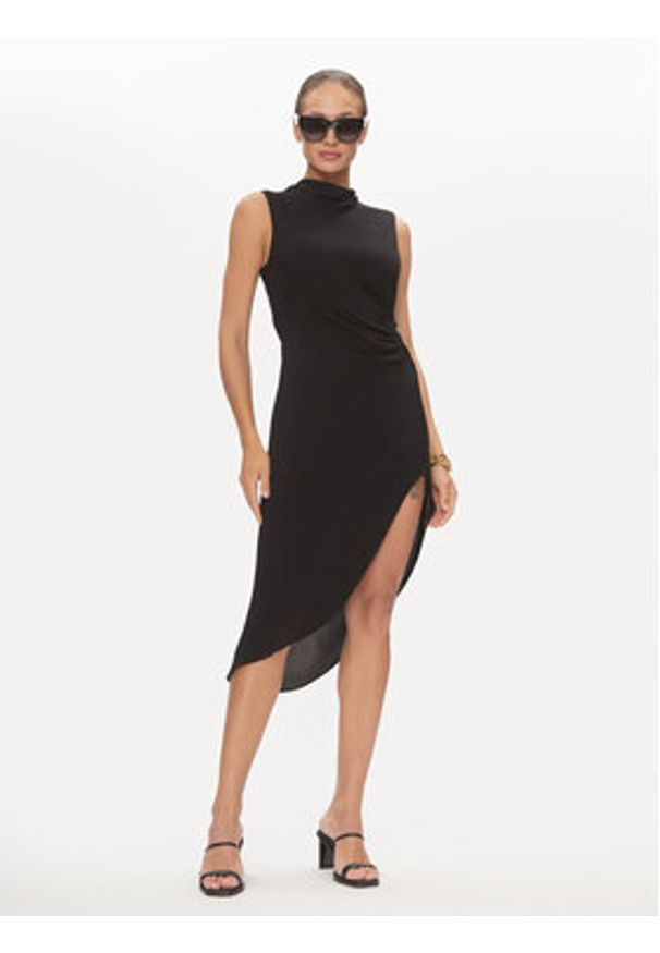 DKNY Sukienka letnia D2A4B3AR Czarny Regular Fit. Kolor: czarny. Materiał: wiskoza. Sezon: lato