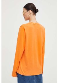 Resume - Résumé longsleeve bawełniany kolor pomarańczowy. Kolor: pomarańczowy. Materiał: bawełna. Długość rękawa: długi rękaw. Wzór: nadruk. Styl: klasyczny #2