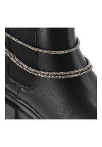 Big-Star - Czarne Botki Big Star Ocieplane Obuwie Damskie. Okazja: na spacer, na co dzień. Kolor: czarny. Materiał: materiał. Styl: casual, klasyczny #7