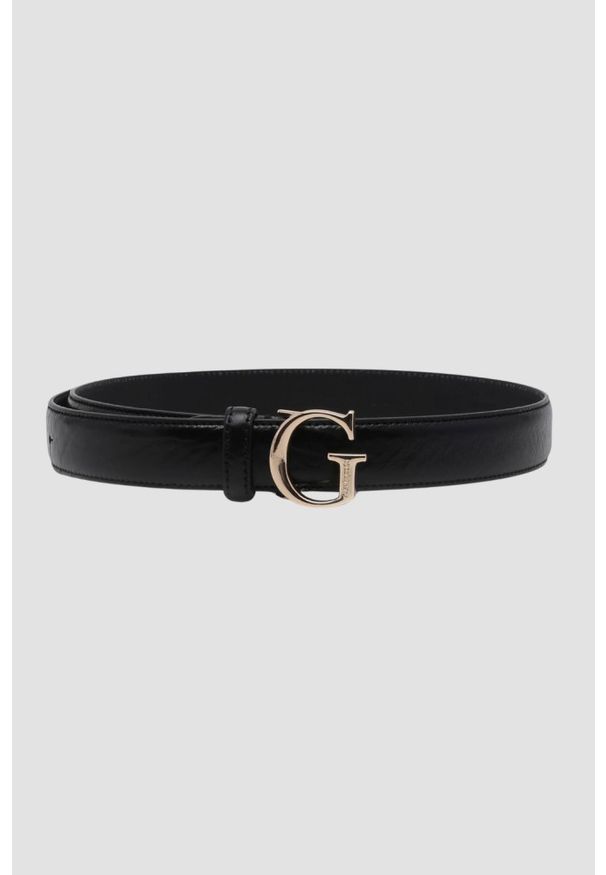 Guess - GUESS Czarny damski pasek H30. Kolor: czarny