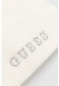 Guess czapka kolor biały. Kolor: biały. Materiał: materiał, dzianina #2