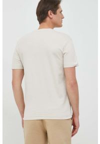Calvin Klein t-shirt bawełniany kolor beżowy. Kolor: beżowy. Materiał: bawełna #4