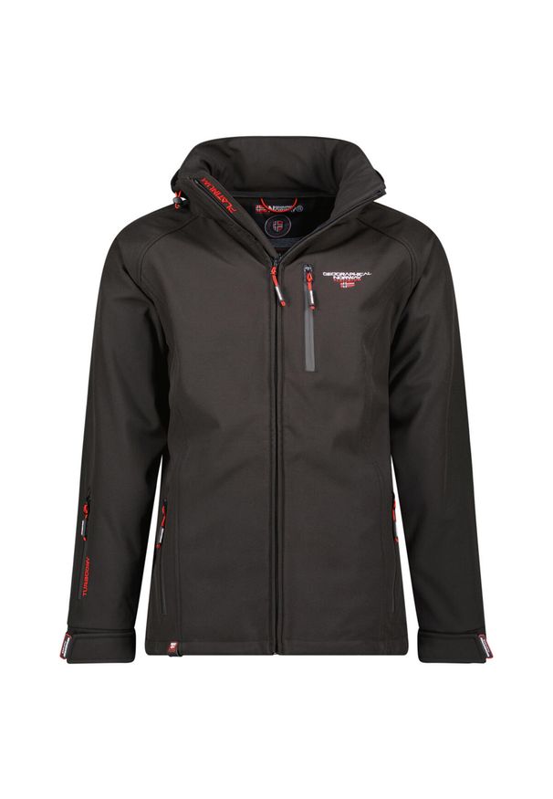 Kurtka przeciwdeszczowa z odpinanym kapturem Geographical Norway Taboo. Kolor: czarny