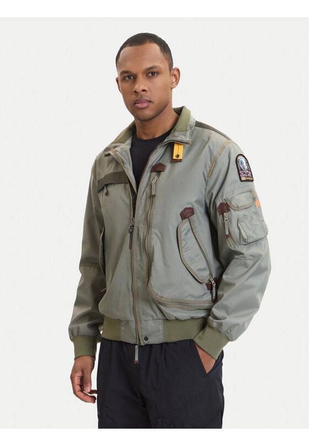 Parajumpers Kurtka przejściowa Wes 26SMPMJKMA02 Zielony Regular Fit. Kolor: zielony. Materiał: syntetyk