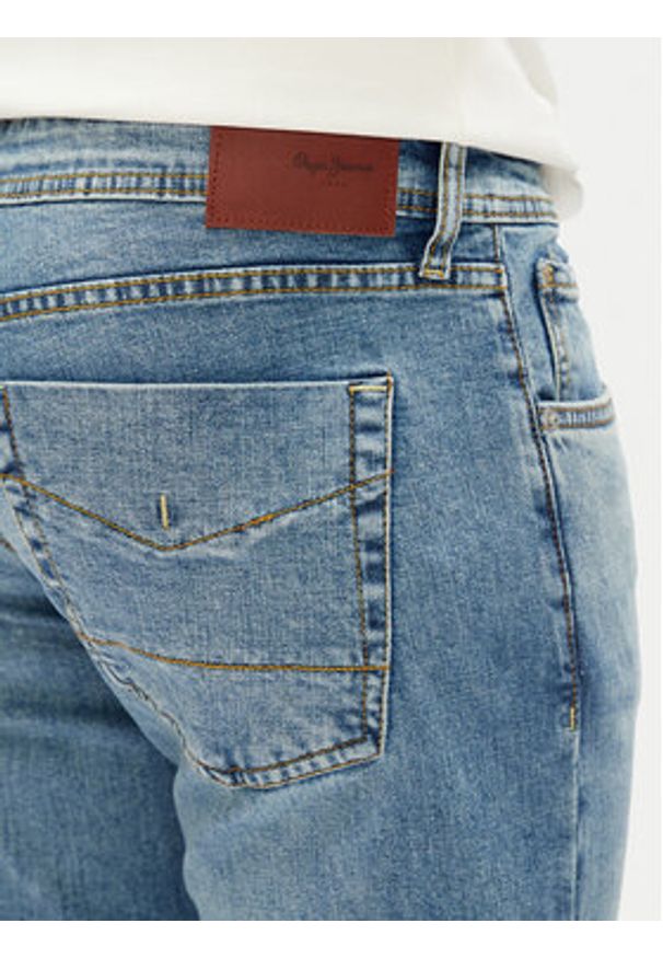 Pepe Jeans Jeansy PM207393 Niebieski Straight Fit. Kolor: niebieski