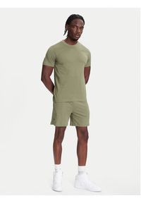 Kappa Szorty sportowe Logo Korpo Cabas 303HZE0 Khaki Regular Fit. Kolor: brązowy. Materiał: bawełna. Styl: sportowy
