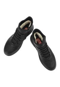 Czarne Botki Rieker Wygodne Buty Damskie. Kolor: czarny. Materiał: syntetyk, futro, skóra ekologiczna. Sezon: zima. Styl: elegancki #9