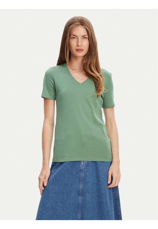 United Colors of Benetton - United Colors Of Benetton T-Shirt 3GA2E4230 Zielony Regular Fit. Kolor: zielony. Materiał: bawełna