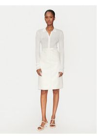 BARDOT Kardigan 59638TB Biały Regular Fit. Kolor: biały. Materiał: wiskoza