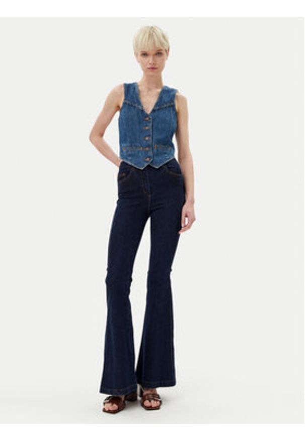 Levi's® Kamizelka 001WQ-0000 Niebieski Regular Fit. Kolor: niebieski. Materiał: jeans