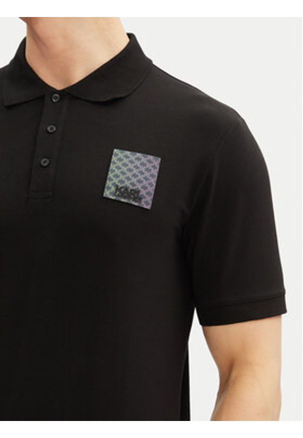 Karl Lagerfeld - KARL LAGERFELD Polo 745402 552235 Czarny Regular Fit. Typ kołnierza: polo. Kolor: czarny. Materiał: bawełna