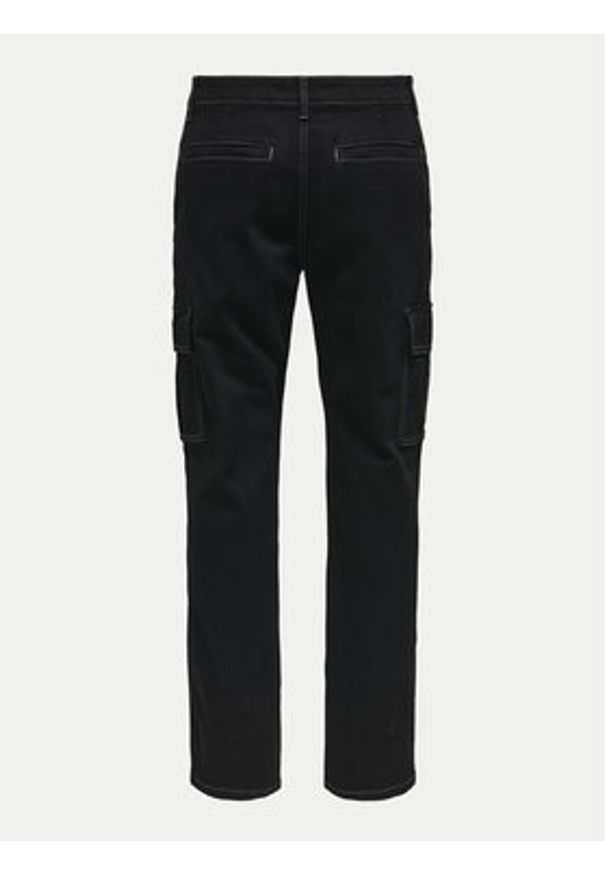 Only & Sons Spodnie materiałowe Sedge 22030724 Czarny Straight Fit. Kolor: czarny. Materiał: bawełna