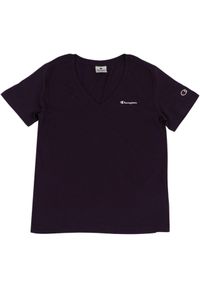 Koszulka damska Champion 117536. Kolor: fioletowy. Materiał: materiał, prążkowany #1