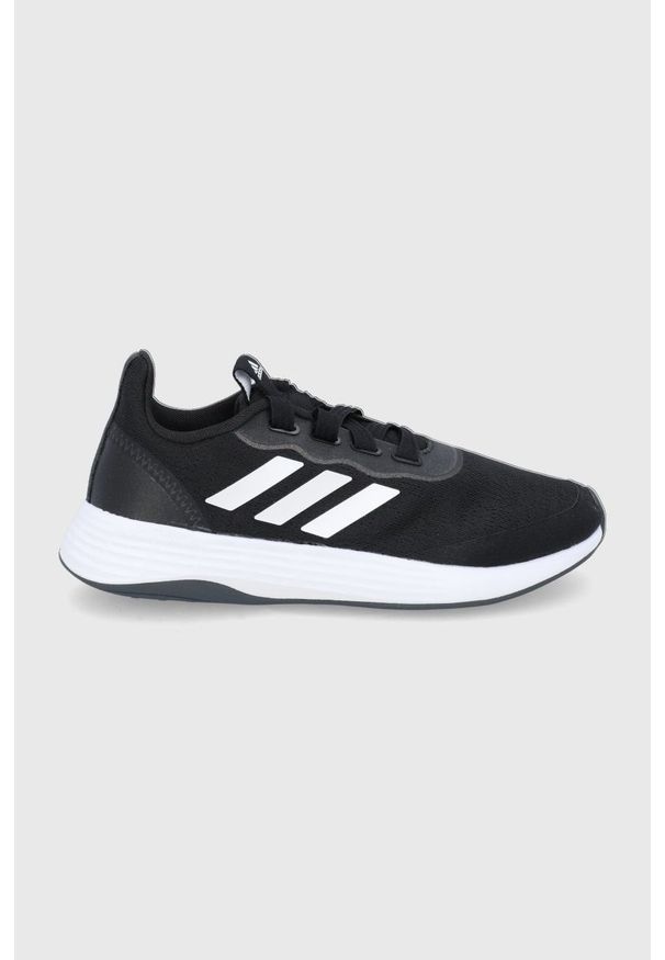 Adidas - adidas Buty FY5680 kolor czarny. Okazja: na plażę. Nosek buta: okrągły. Zapięcie: sznurówki. Kolor: czarny. Materiał: materiał, guma. Model: Adidas Racer