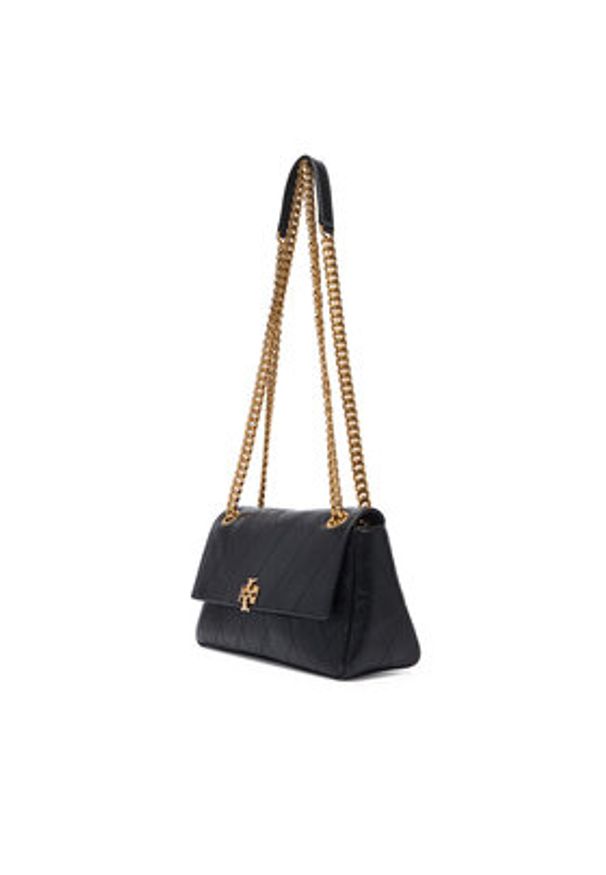 Tory Burch Torebka Charlie Quilted Small Shoulder Bag 185829 Czarny. Kolor: czarny. Materiał: skórzane