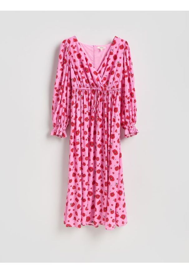 Reserved - Sukienka z wiskozy - wielobarwny. Materiał: wiskoza