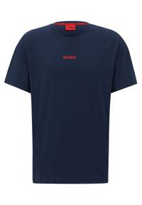 Hugo T-Shirt Linked 50493057 Granatowy Relaxed Fit. Kolor: niebieski. Materiał: bawełna