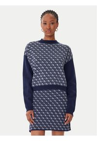 Guess Golf W5BR23 Z3JD2 Granatowy Relaxed Fit. Typ kołnierza: golf. Kolor: niebieski. Materiał: syntetyk