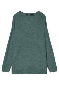 Vero Moda Sweter Crewlefile 10233357 Zielony Loose Fit. Kolor: zielony. Materiał: syntetyk
