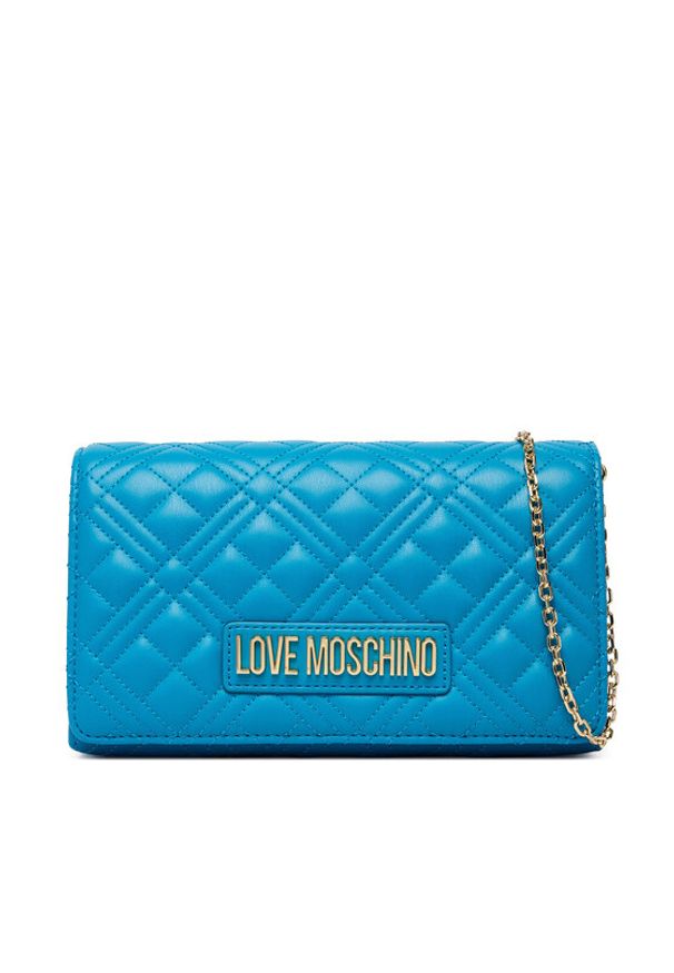Love Moschino - LOVE MOSCHINO Torebka JC4079PP0OLA0702 Turkusowy. Kolor: turkusowy. Materiał: skórzane