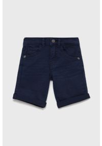 Guess Szorty jeansowe dziecięce kolor granatowy regulowana talia. Okazja: na co dzień. Kolor: niebieski. Materiał: jeans. Styl: casual